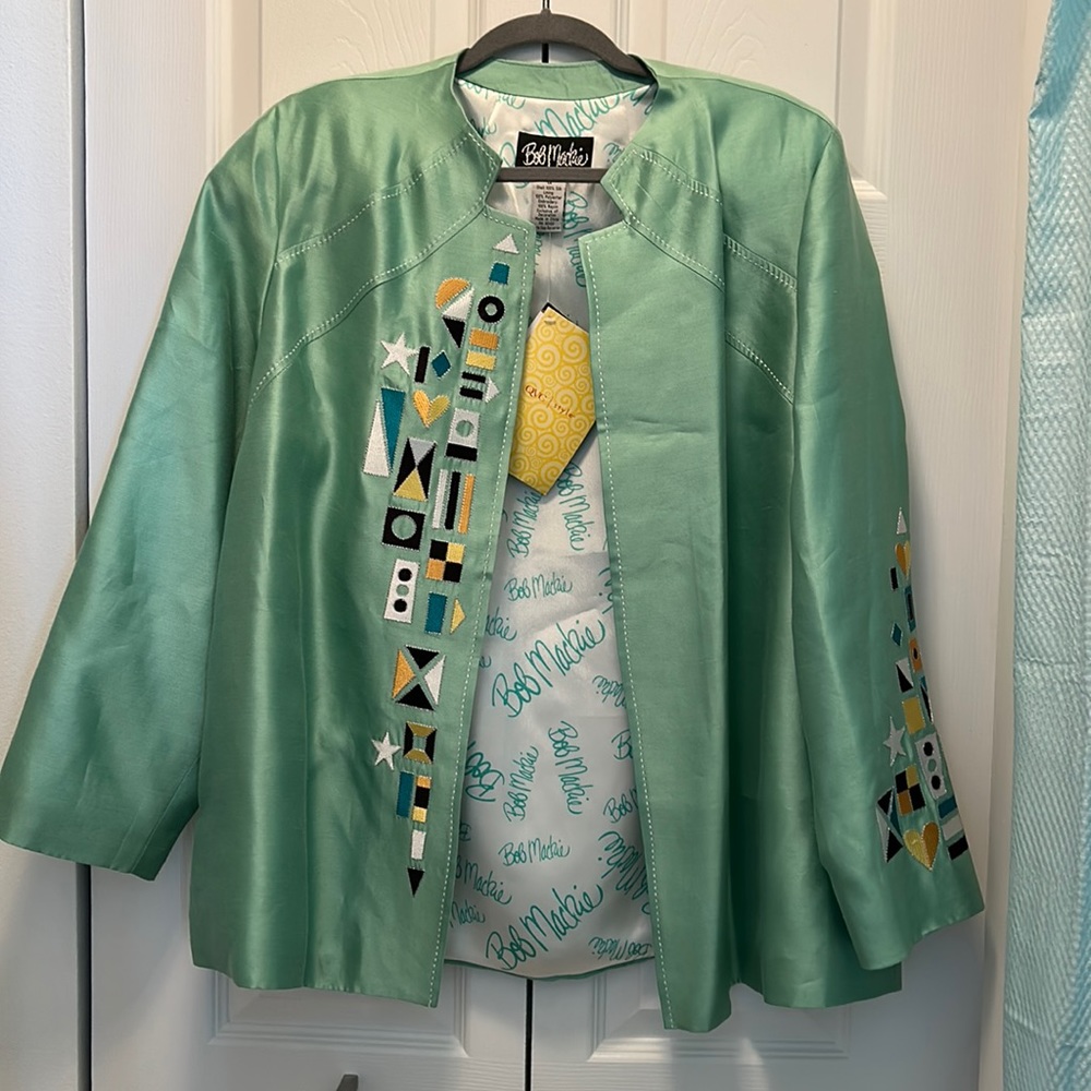 Bob Mackie Wearable Art Jacket, Sz 1X, NWT.